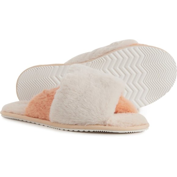Sorel NIB Women's Faux Fur Natural Tan/Sea Salt GO MAIL RUN Slippers, Size 9M - Picture 1 of 5